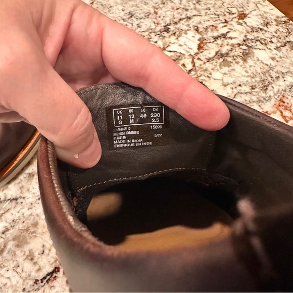 Clark’s Men's Brown Leather Oxford Shoes size 12 business casual comfort lace - Picture 7 of 10